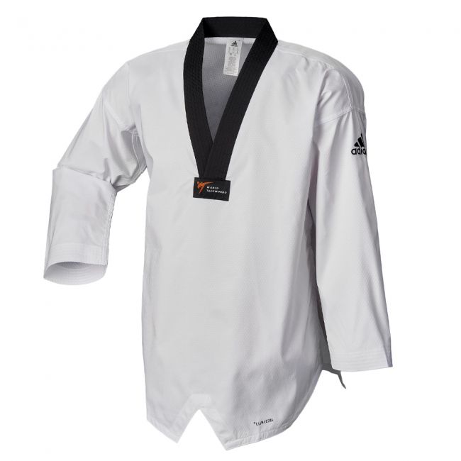 Natura dignidad adecuado Adidas Taekwondo suit Adi-Fighter Eco black collar